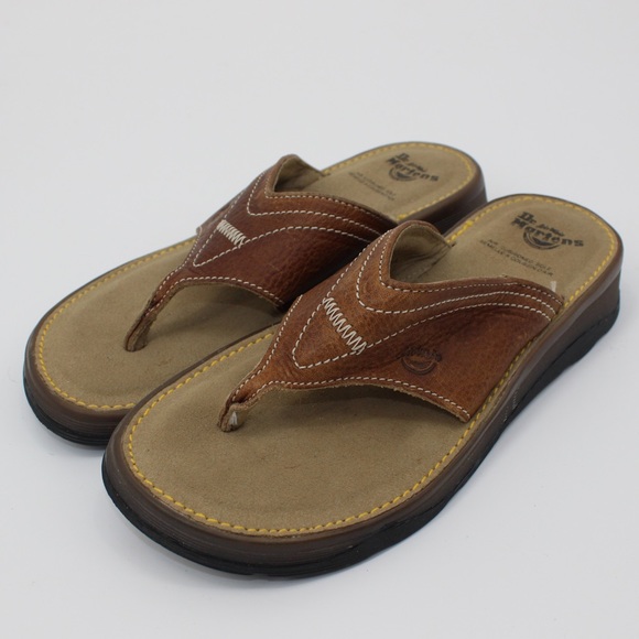 DR. MARTENS Doc Martens Martins Brown Sandal Thong Flip Flop Slide On B… - Picture 6 of 8